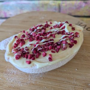 Raspberry and White Chocolate Mallow Egg