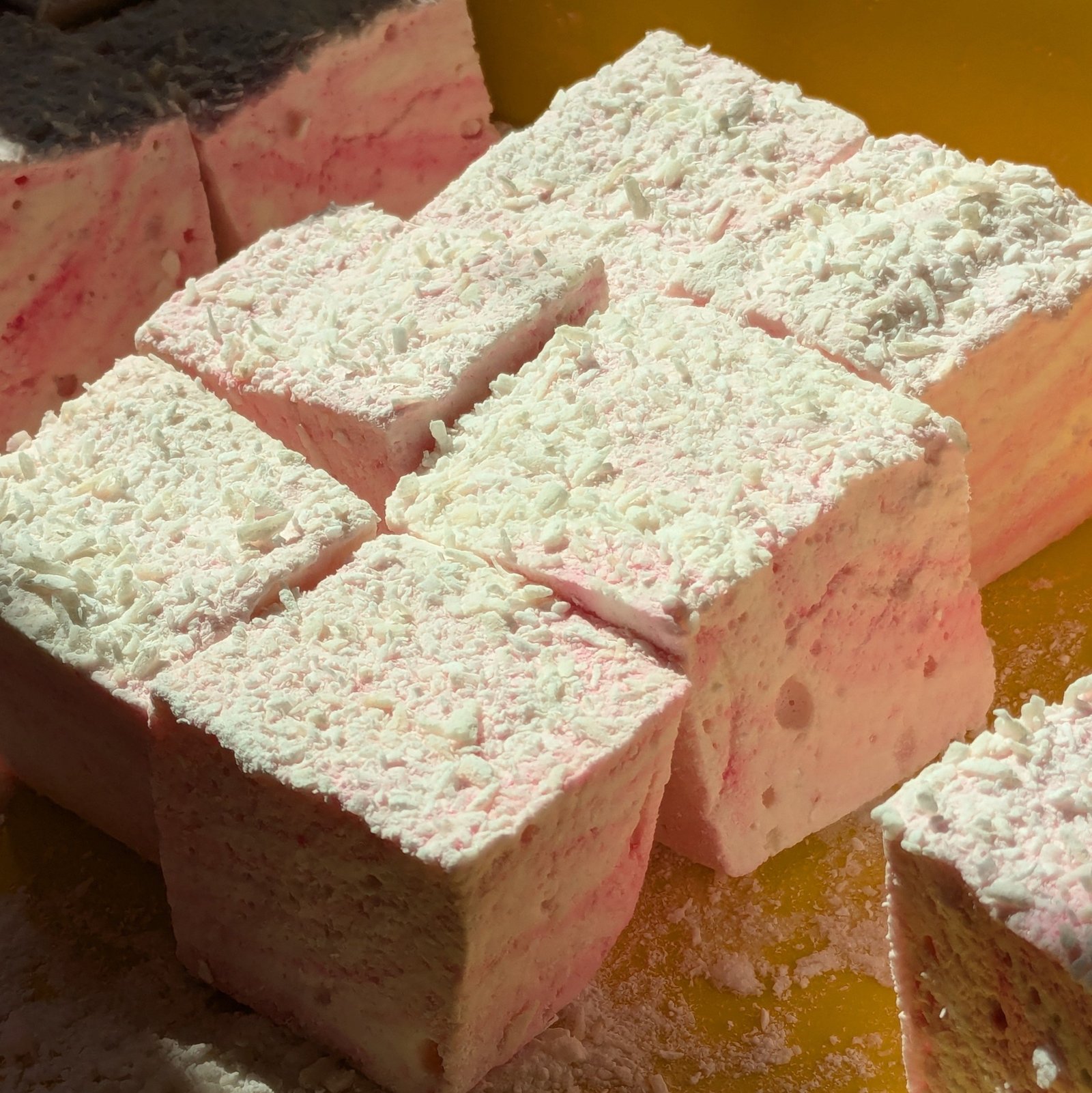 Raspberry and Coconut Marshmallows